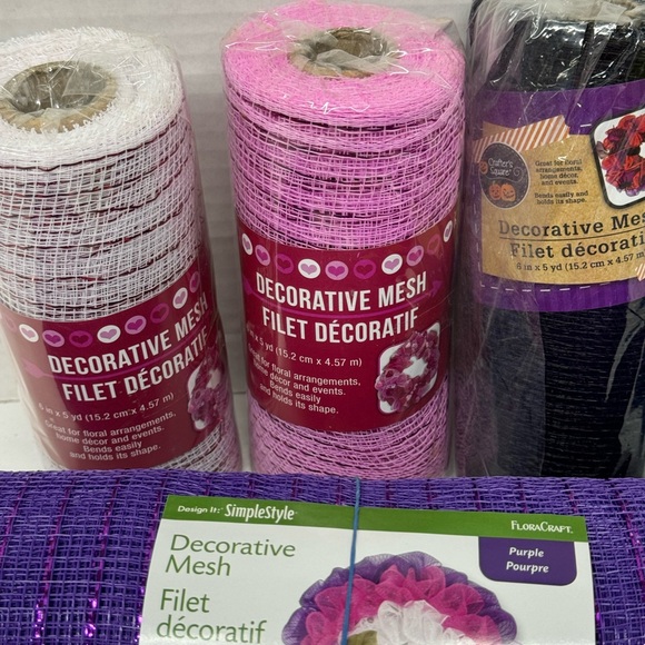 Decorative Mesh Lot of 6 Crating Wreath Making Holiday Floral Home Decor Events - Picture 4 of 10